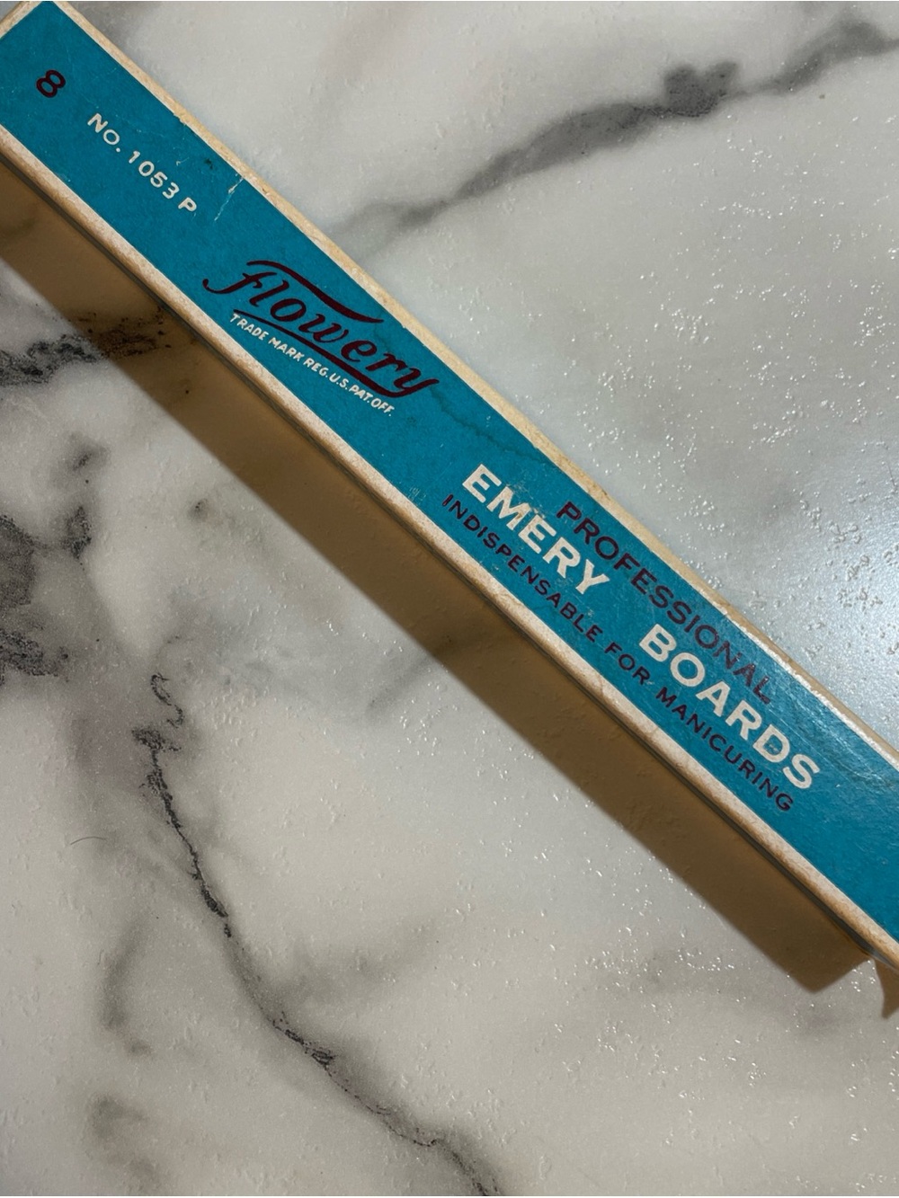 Vintage Flowery brand Professional Emery Boards 1970s #1053  7 files included